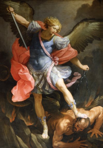 大天使迈克尔击败撒旦，1636年 作者 Guido Reni